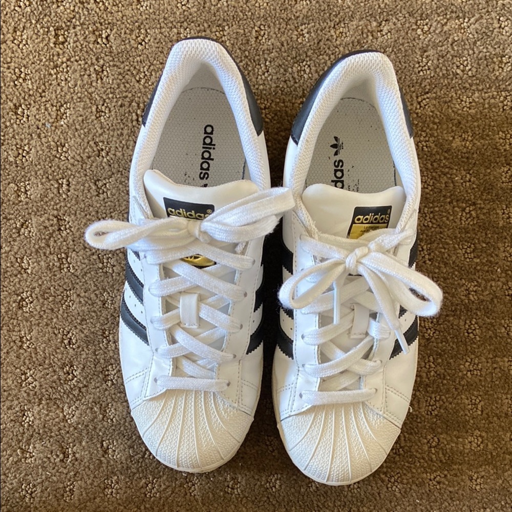 Adidas Classic White and Black Shoes